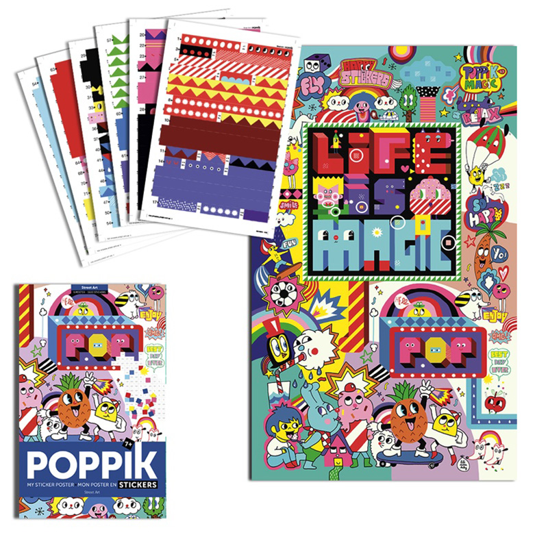 Poster & 1600 Creative stickers | Easy and fun activity | Poppik Stickers