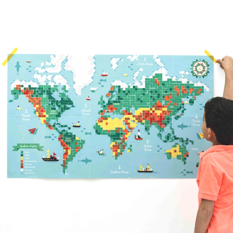 Carte du Monde Puzzle et poster 