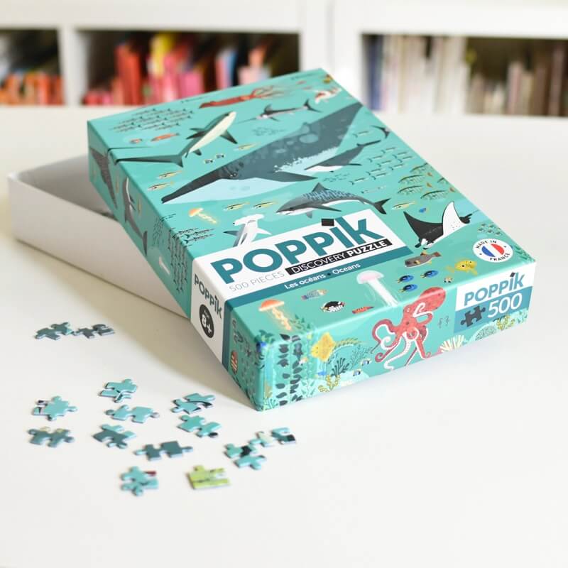Poppik : puzzle animaux 500 pièces - trompette-store, jouets et jeux  écologiques et affiches design