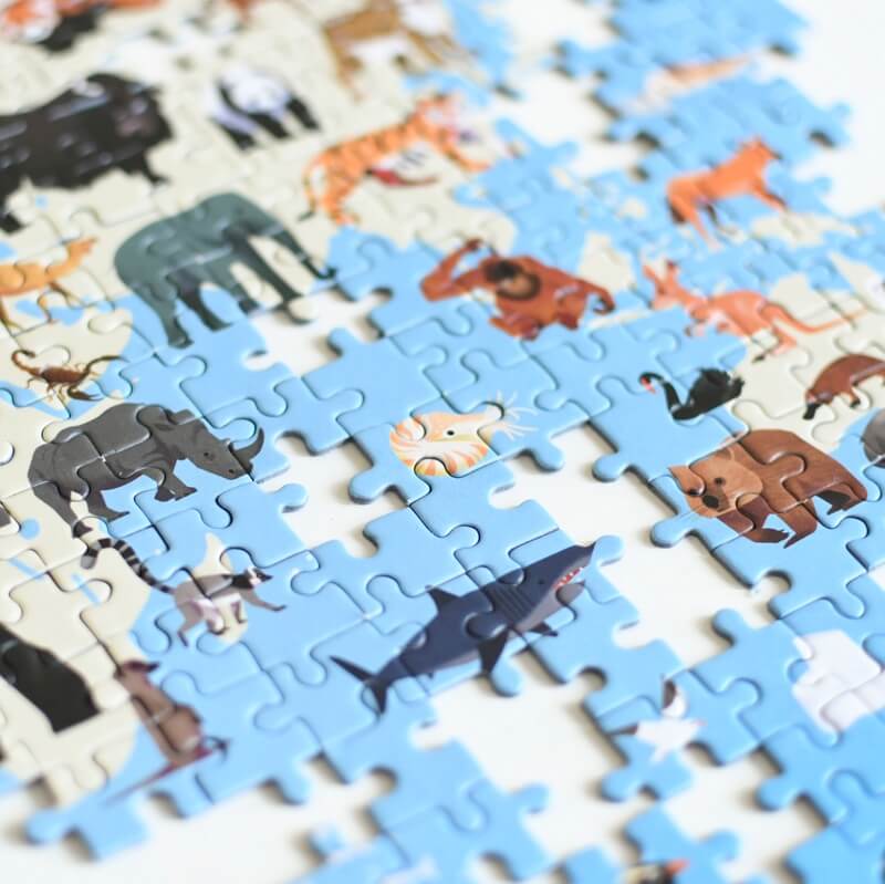 Puzzle animaux 500 pièces, Adultes et Famille