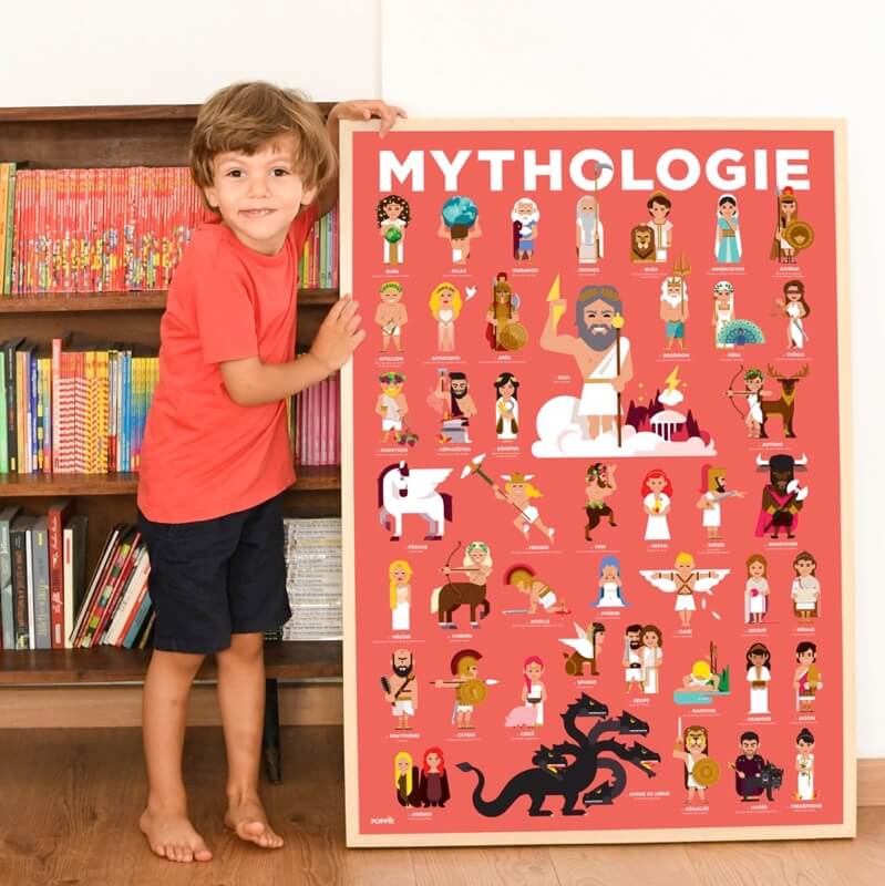 poster pedagogique stickers mythologie