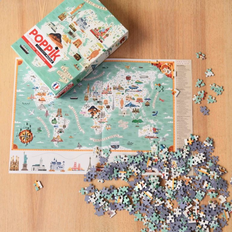 Puzzle carte du monde | Adultes et Enfants | Poppik