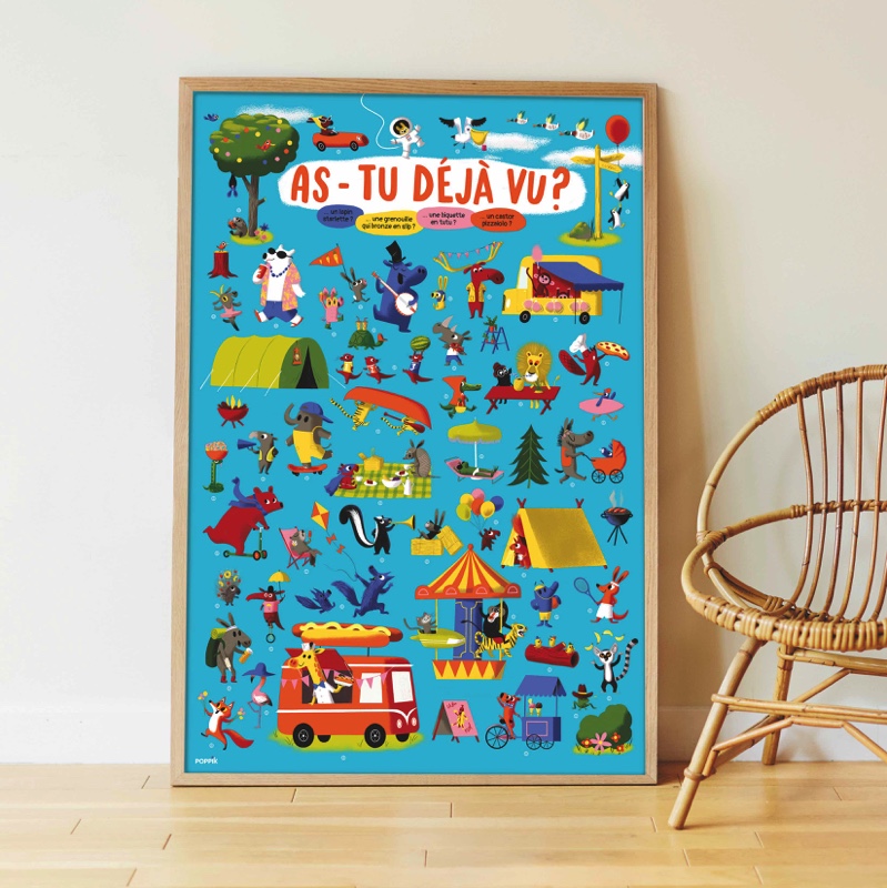 Poppik : poster géant animaux des océans - trompette-store, jouets et jeux  écologiques et affiches design