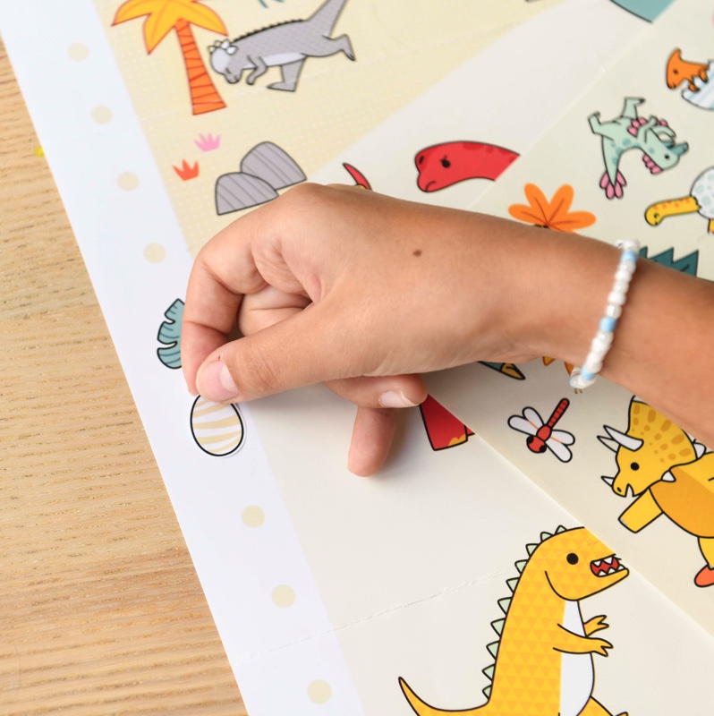 Poster géant à colorier (4 ans et +) - Dinosaures - Poppik – Ma biche