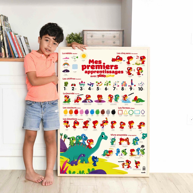 Poster géant à colorier (4 ans et +) - Dinosaures - Poppik – Ma biche